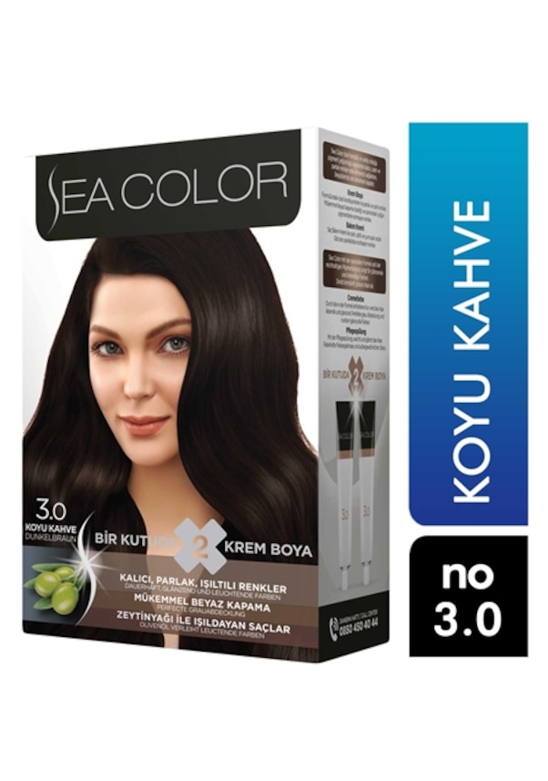 SEA COLOR 3.0 KOYU KAHVE SAÇ BOYASI