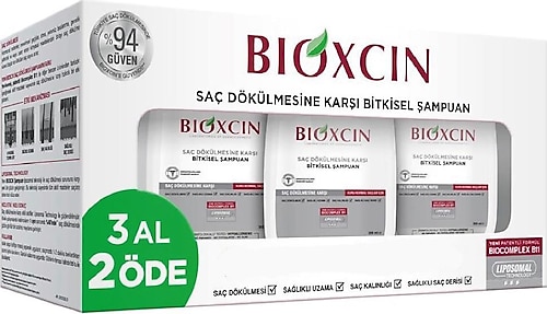 BIOXCIN KLASİK ( YAĞLI SAÇLAR ) SAÇ DÖKÜLMELERİNE KARŞI BİTKİSEL ŞAMPUAN 3*300 ML