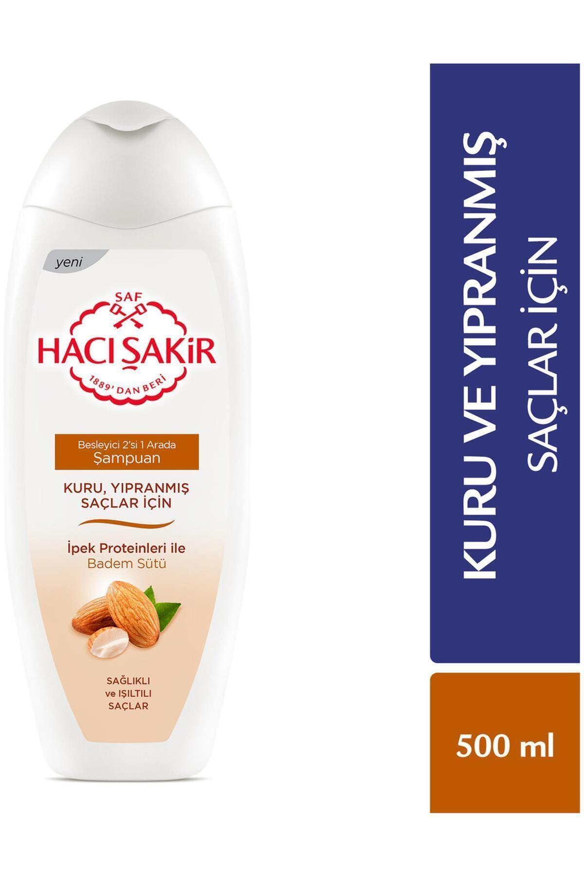 HACI ŞAKİR 2 Sİ 1 ARADA BADEM ÖZLÜ ŞAMPUAN 500 ML