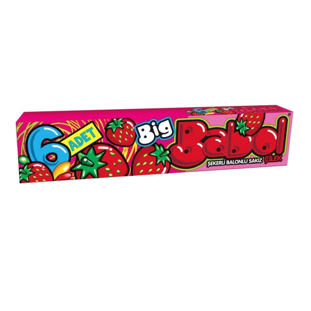 BİGBABOL SAKIZ ÇİLEK AROMALI 27G