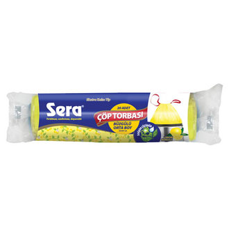 SER BÜZGÜLÜ ORTA BOY LİMON KOKULU ÇÖP TORBASI 55X60 CM 20 ADET 