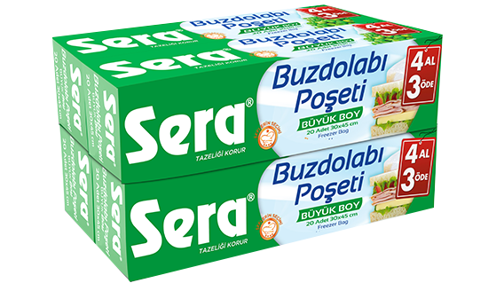 SERA ORTA BOY BUZDOLABI POŞETİ 4 AL 3 ÖDE