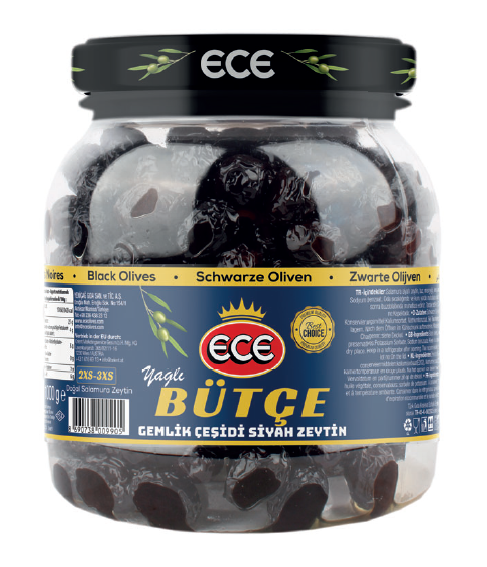 ECE BÜTÇE SİYAH ZEYTİN YAĞLI 1000 GR (351-410) 