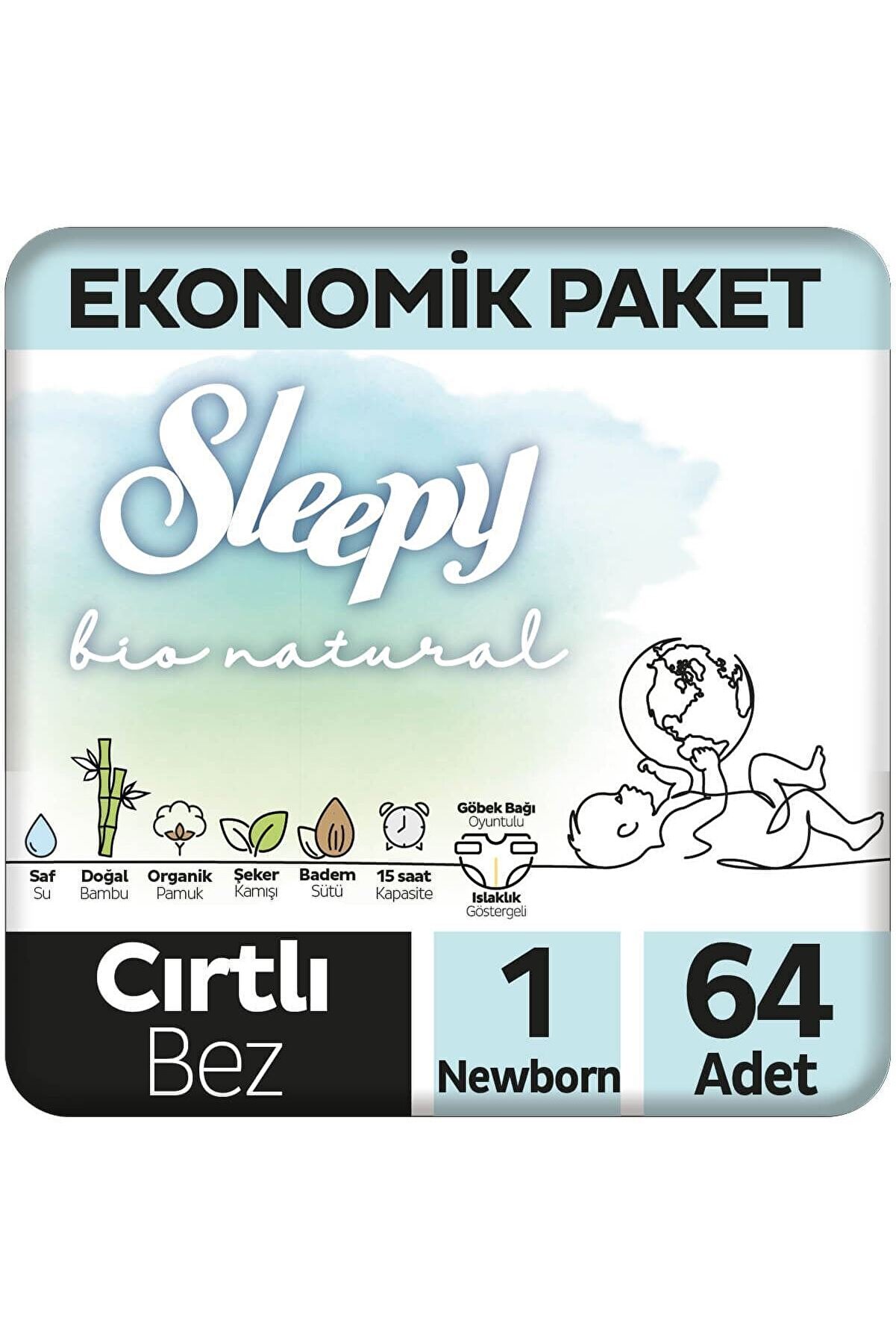 SLEEPY NATURAL 1 2-5 KG CIRTLI BEZ 64 ADET