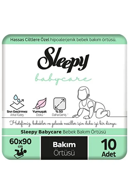 SLEPPY BABY CARE BEBEK BAKIM ÖRTÜSÜ 60/90 CM 10 ADET