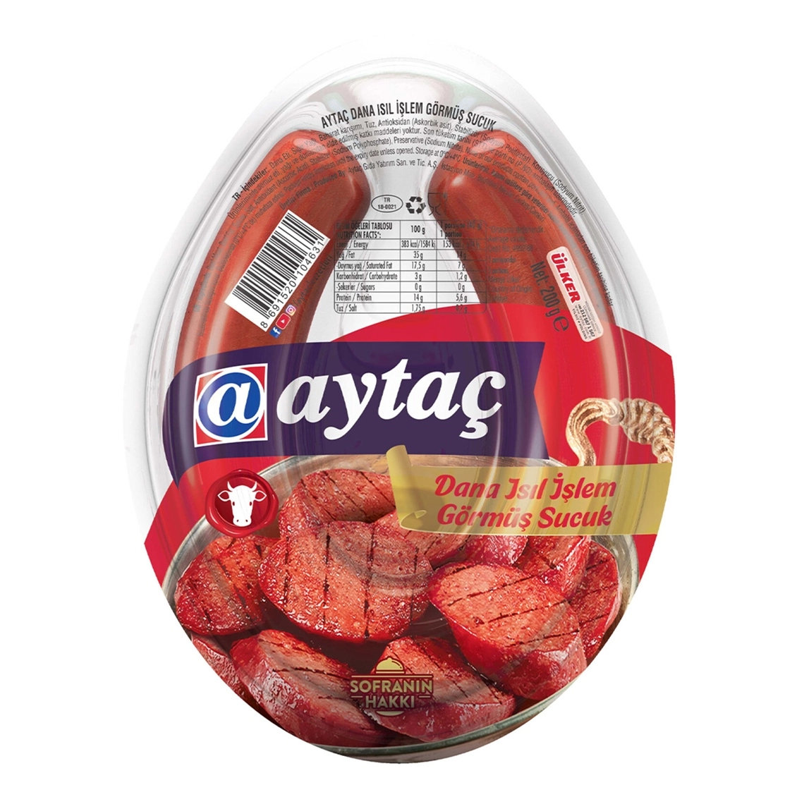 AYTAÇ FERMENTE KANGAL SUCUK 200 GR