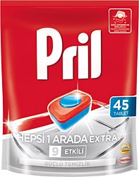 PRİL HEPSİ BİR ARADA EXTRA LİMON KOKULU BULAŞIK TABLETİ 45 ADET