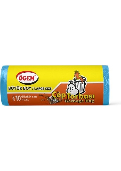TAKA BÜYÜK BOY ÇÖP POŞETİ 65X80 CM 10 ADET