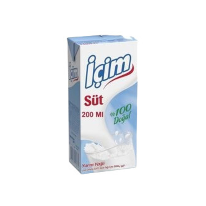 İÇİM TAM YAĞLI SÜT 200 ML