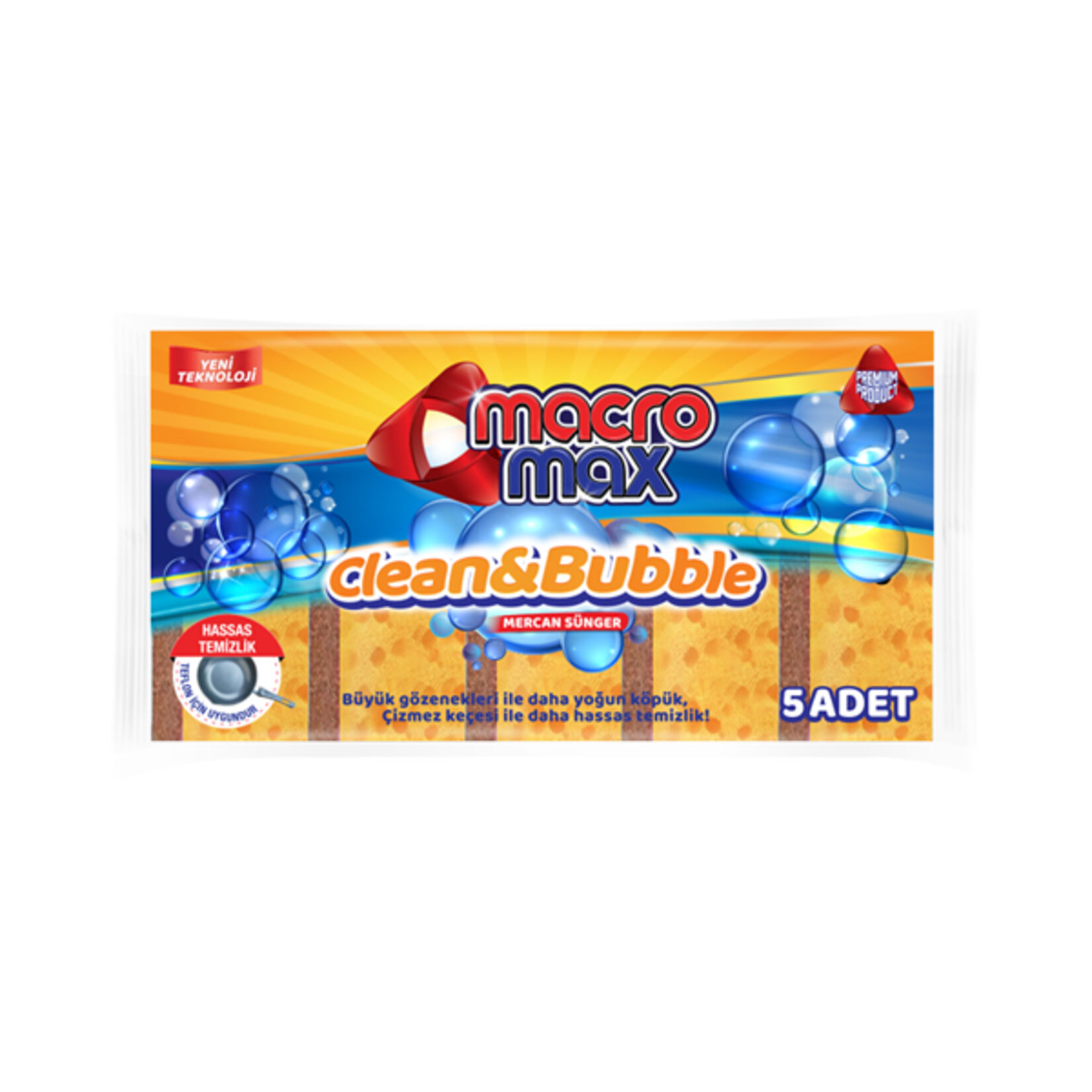 MACROMAX BUBBLE SÜNGER 5Lİ 