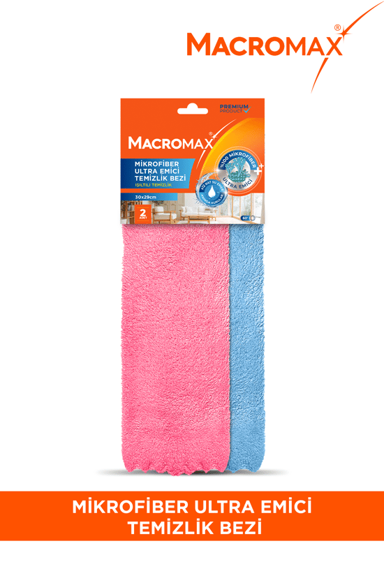 MACROMAX ULTRA EMİCİ MİKROFİBER TEMİZLİK BEZİ 2 