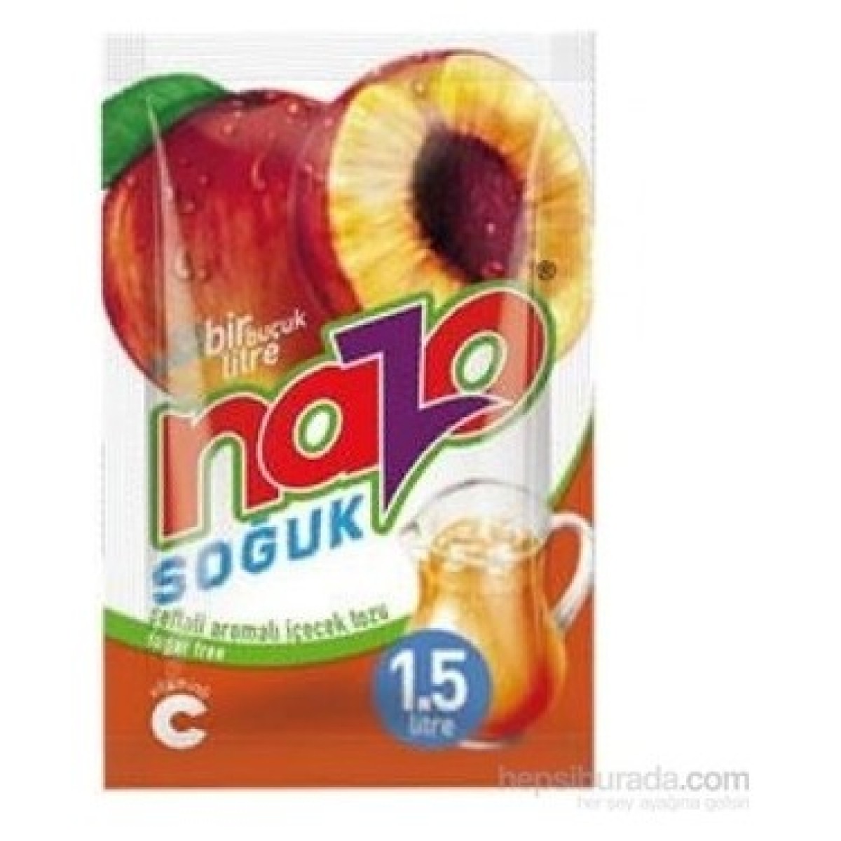 NAZO ŞEFTALİ AROMALI TOZ İÇECEK 9 GR