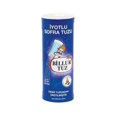 BİLLUR  RAFİNE İYOTLU SOFRA TUZU  125 GR 