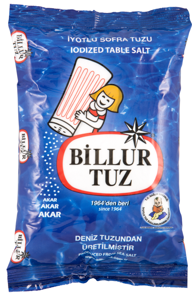 BİLLUR RAFİNE İYOTLU TUZ 750 GR 