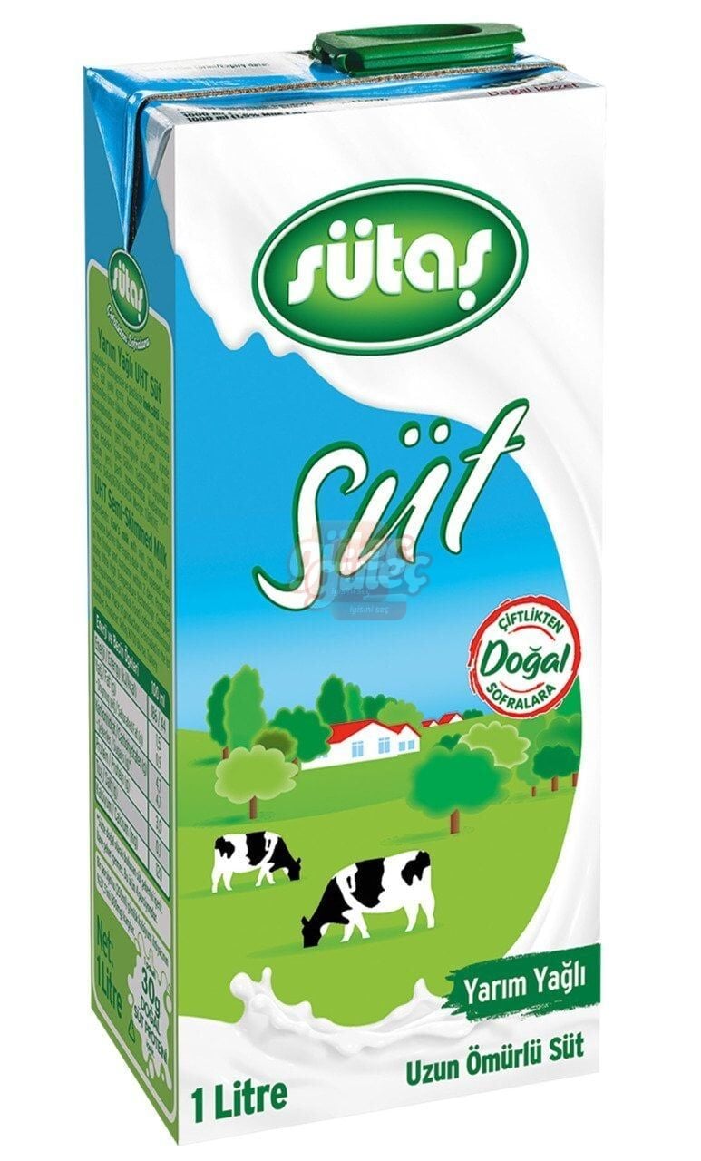 SÜTAŞ LAKTOZSUZ  %1,5 YARIM YAĞLI SÜT 1 LT