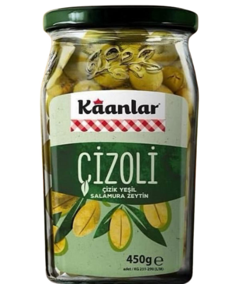 KAANLAR ÇİZOLİ YEŞİL ZEYTİN    400 GR