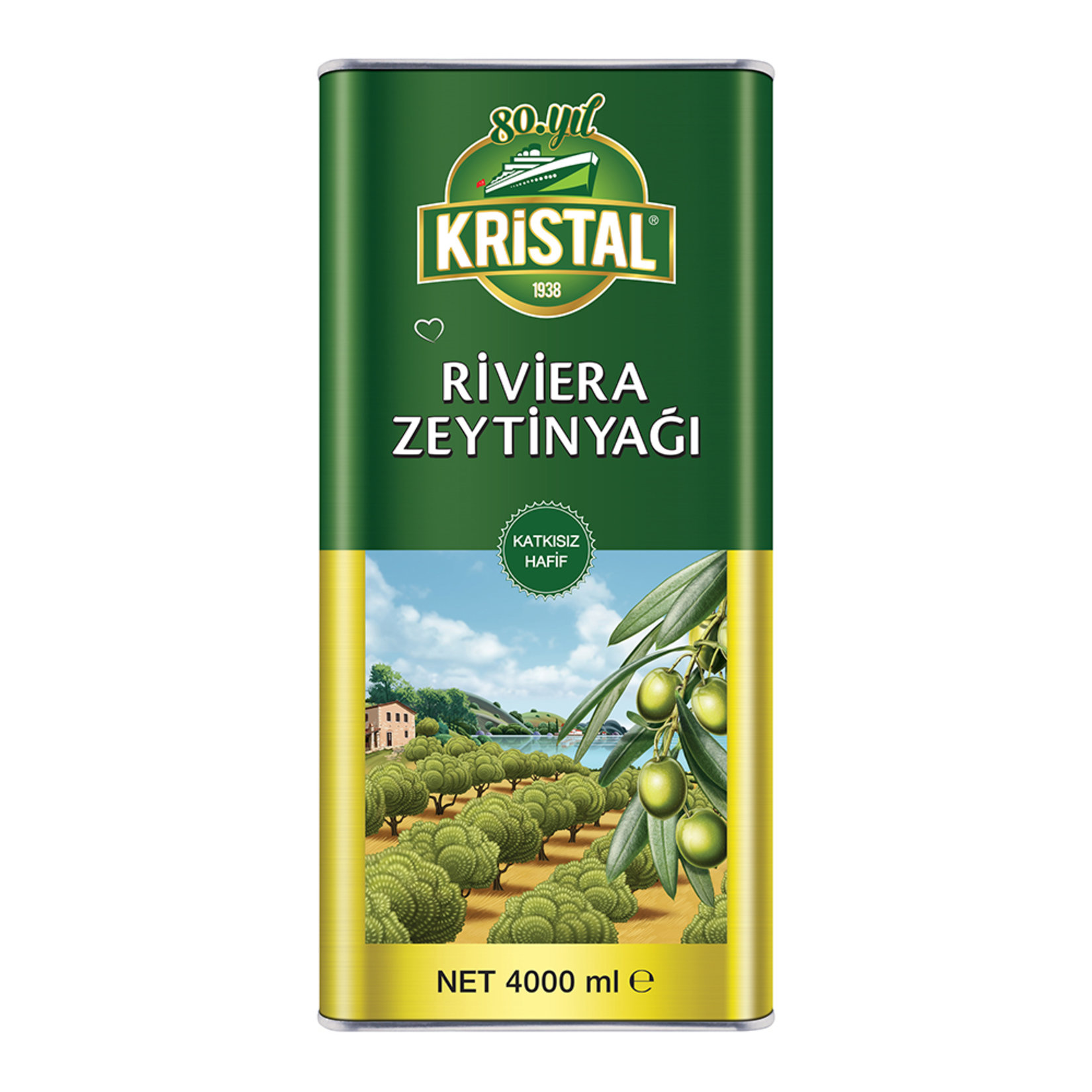KRİSTAL  RİVİERA ZEYTİNYAĞI 4 LT