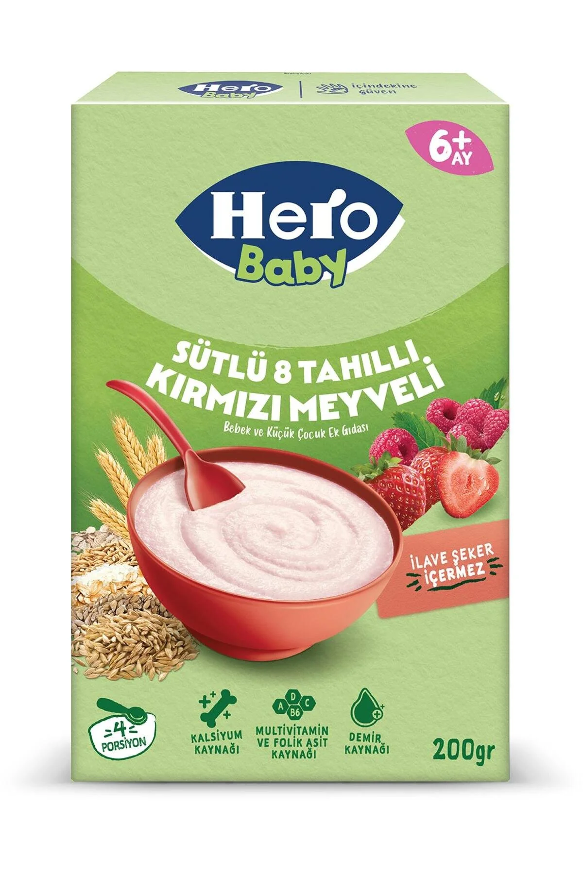 HERO BABY SÜTLÜ KIRMIZI MEYVELİ TAHILLI 200 GR