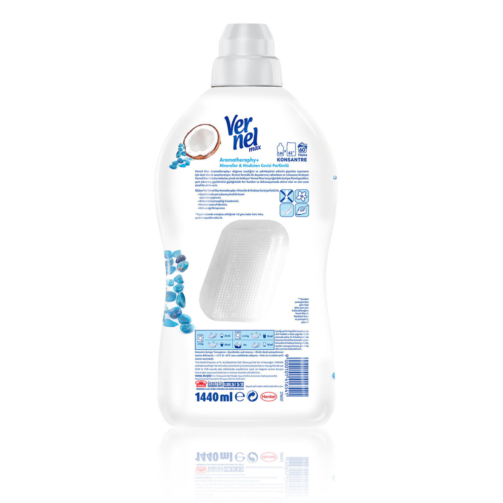 VERNEL MAX HİNDİSTAN CEVİZİ  ÇAMAŞIR YUMUŞATICI  1440 ML