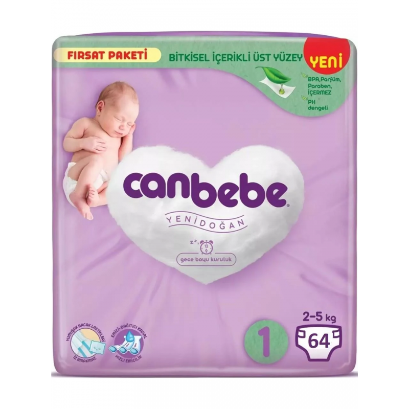 CANBEBE 1 2-5 KG 64 ADET 