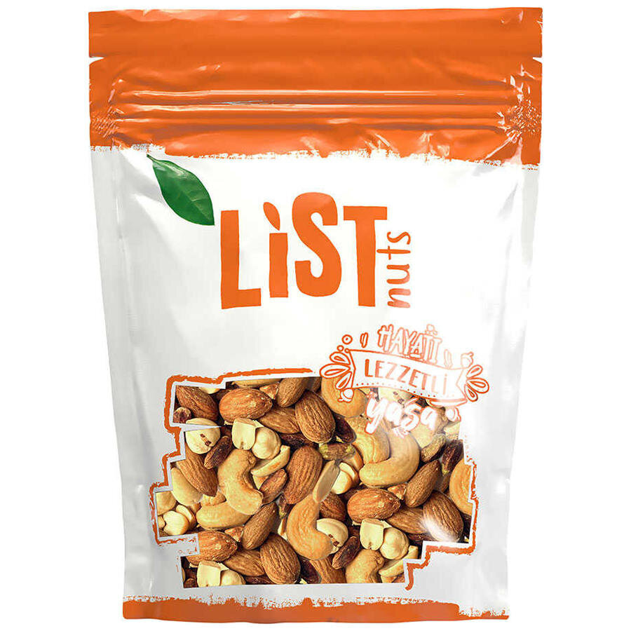 LIST NUTS TUZLU KAVRULMUŞ KARIŞIK KURUYEMİŞ 125 GR