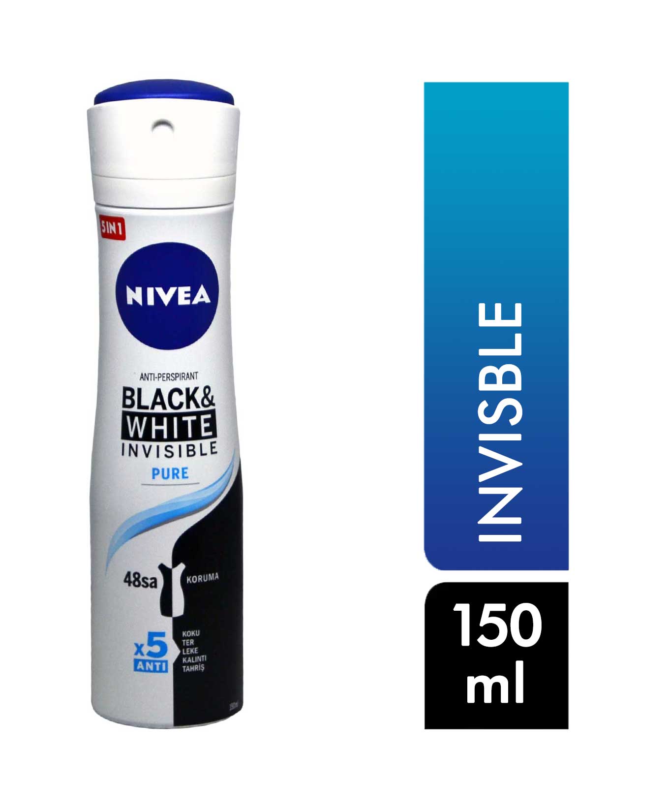NIVEA BLACK & WHITE INVISIBLE PURE 150 ML
