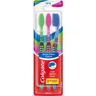 COLGATE EKSTRA CLEAN 3LÜ EKONOMİK DİŞ FIRÇASI
