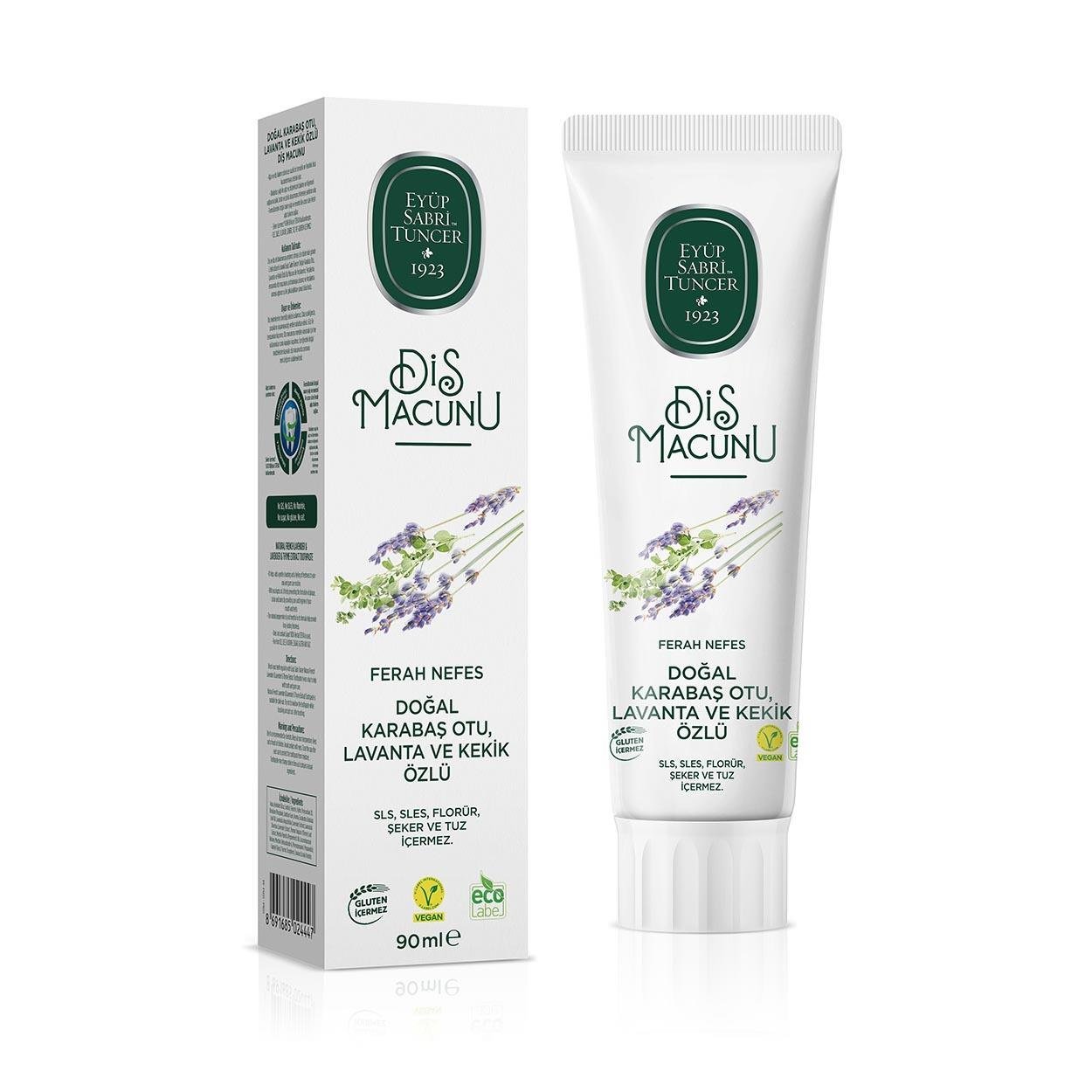 EYÜP SABRİ TUNCER DOĞAL KARABAŞ OTU,LAVANTA   DİŞ MACUNU 60 ML 