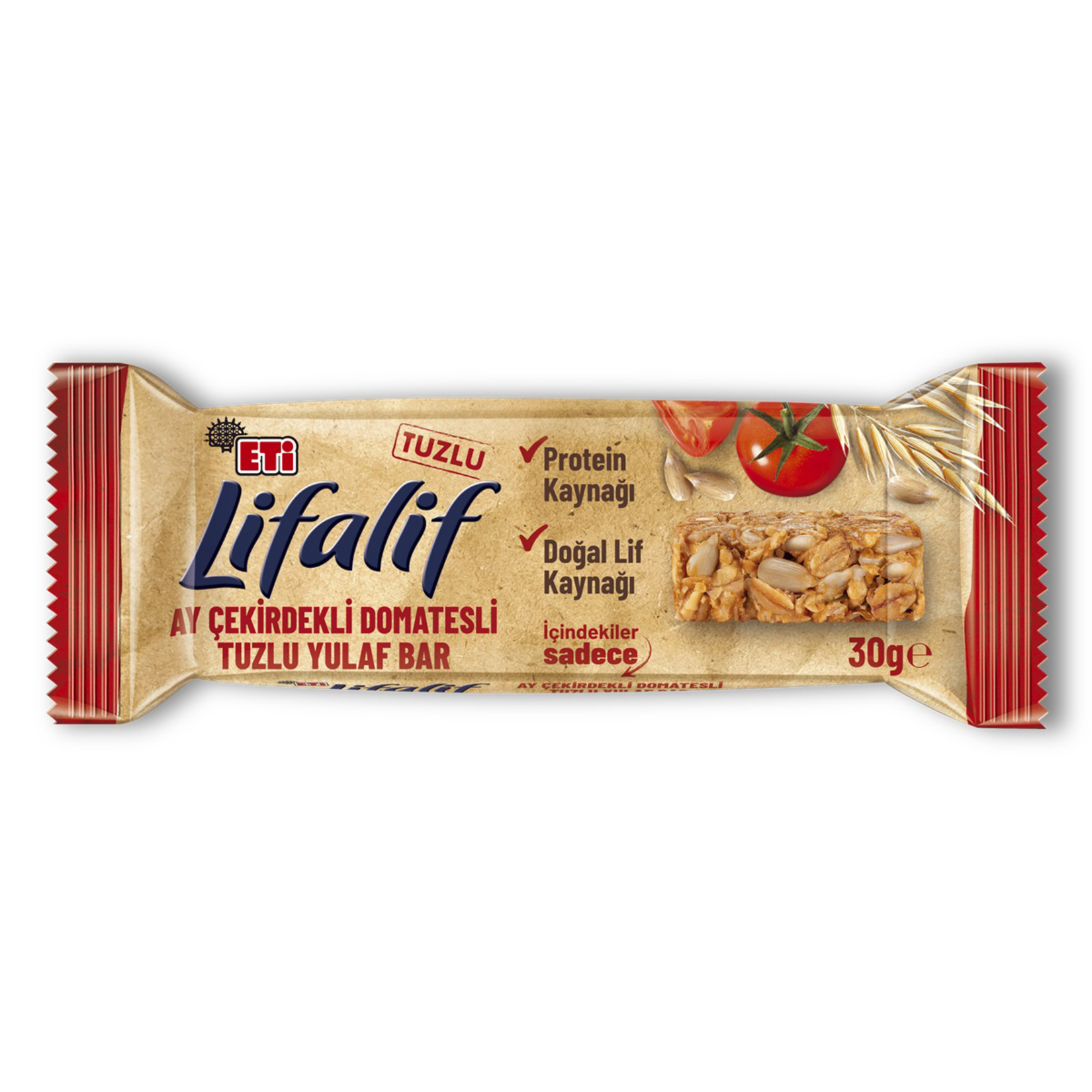 ETİ LİFALİFT AY ÇEKİRDEKLİ DOMATESLİ TUZLU YULAF BAR 30 GR