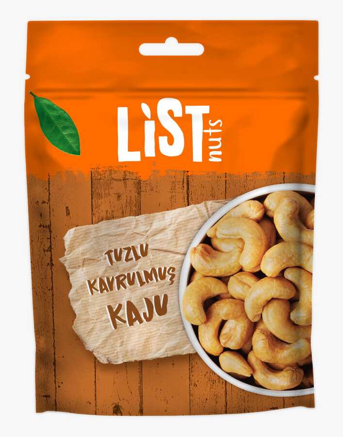 LIST NUTS TUZLU KAVRULMUŞ KABUKLU KAJU 70 GR