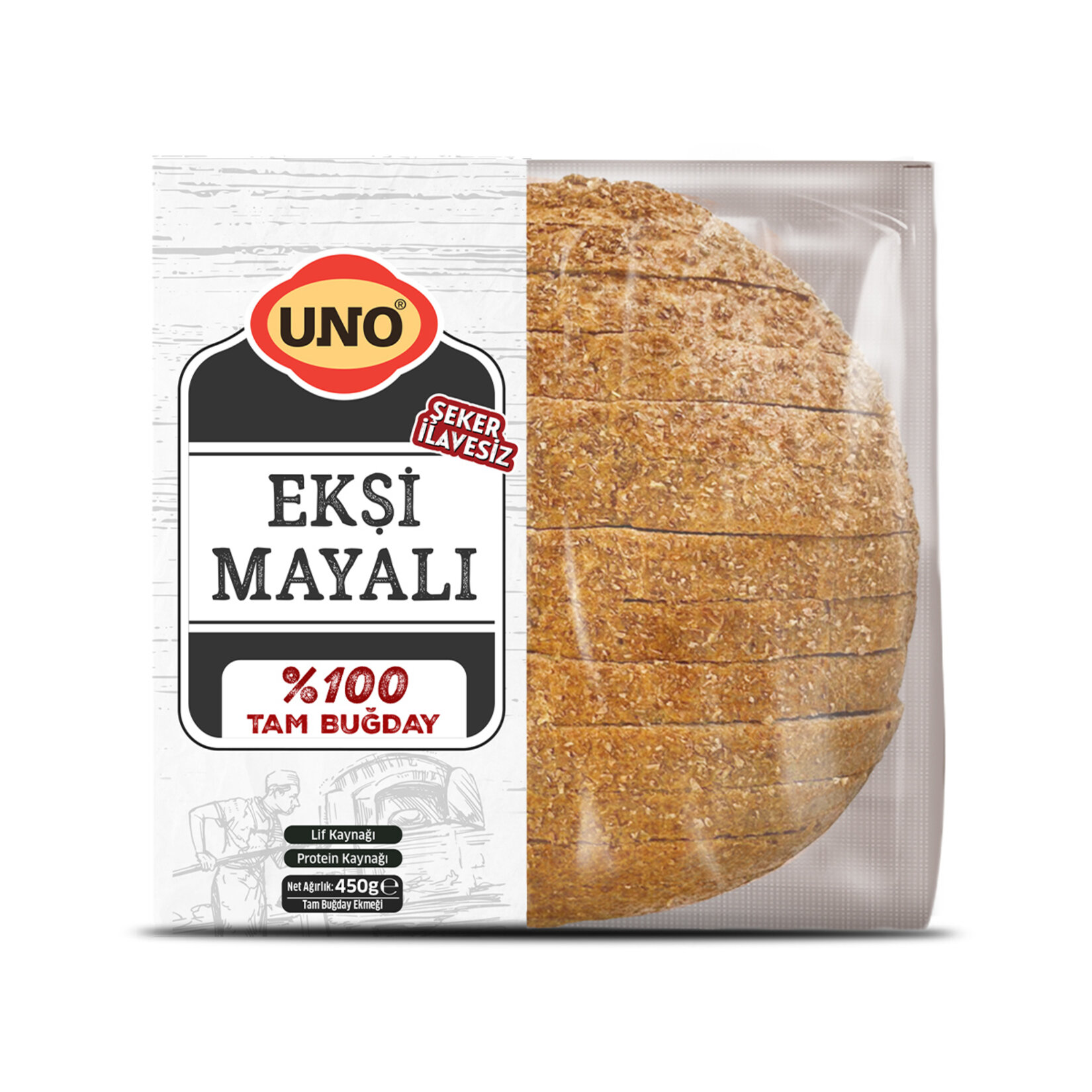 UNO EKŞİ MAYALI TAM BUĞDAY EKMEK 450 GR