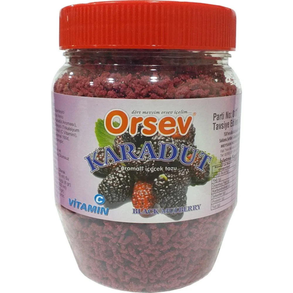ORSEV KAVANOZ KARADUT AROMALI TOZ İÇECEK 300 GR