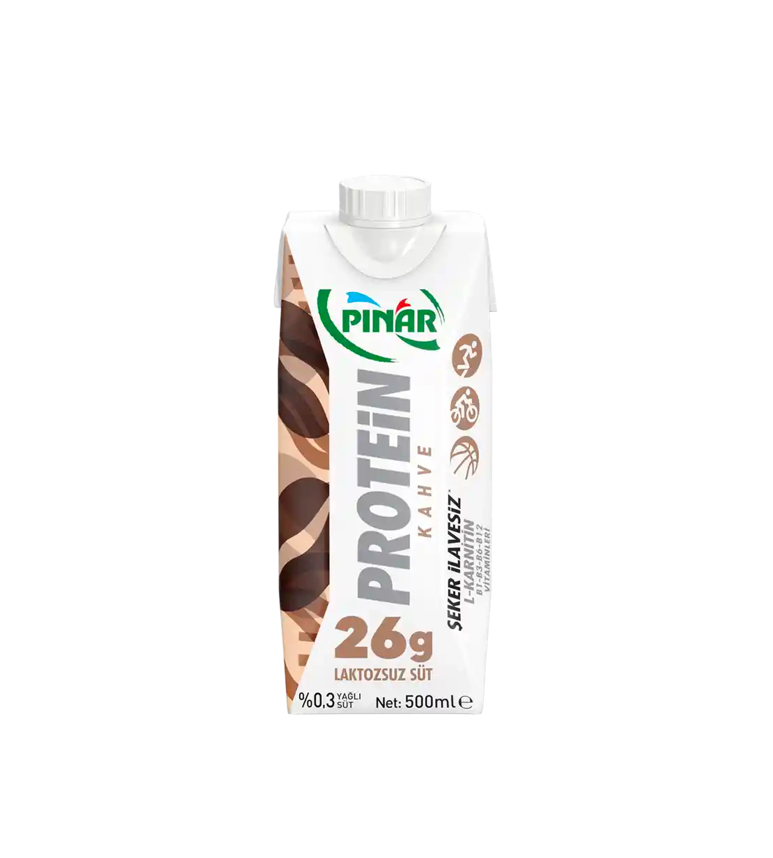 PINAR PROTEIN KAHVE ŞEKER İLAVESİZ LAKTOZSUZ  500 ML