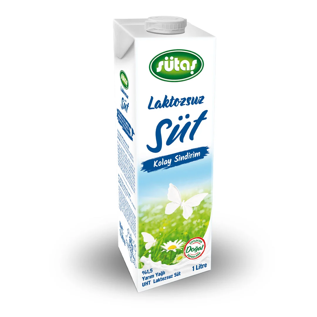 SÜTAŞ LAKTOZSUZ  %1,5 YARIM YAĞLI SÜT 1 LT