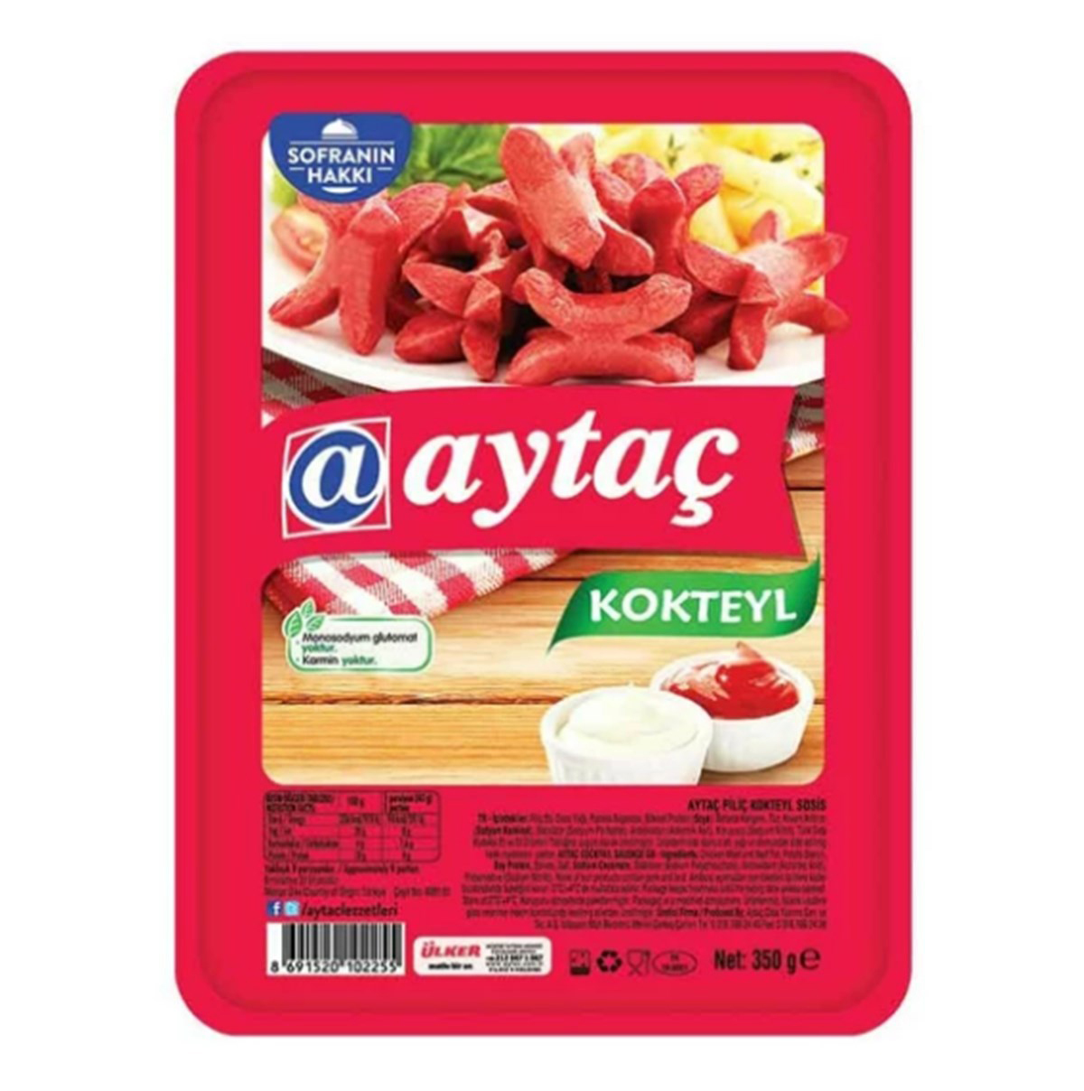 AYTAÇ PİLİÇ KOKTEYL SOSİS 240 GR