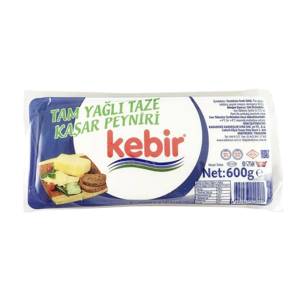 KEBİR TAZE KAŞAR PEYNİRİ 600 G