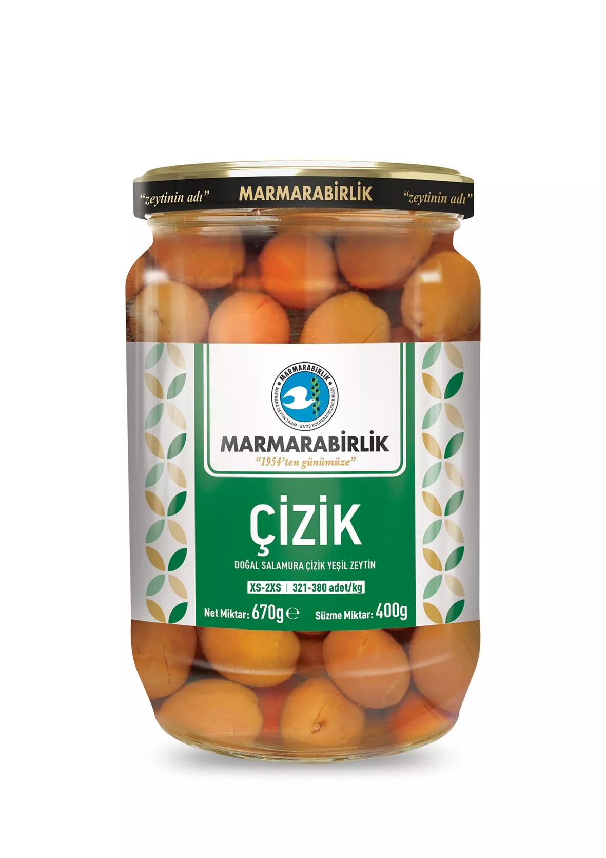 MARMARA BİRLİK ÇİZİK YEŞİL ZEYTİN 400 GR
