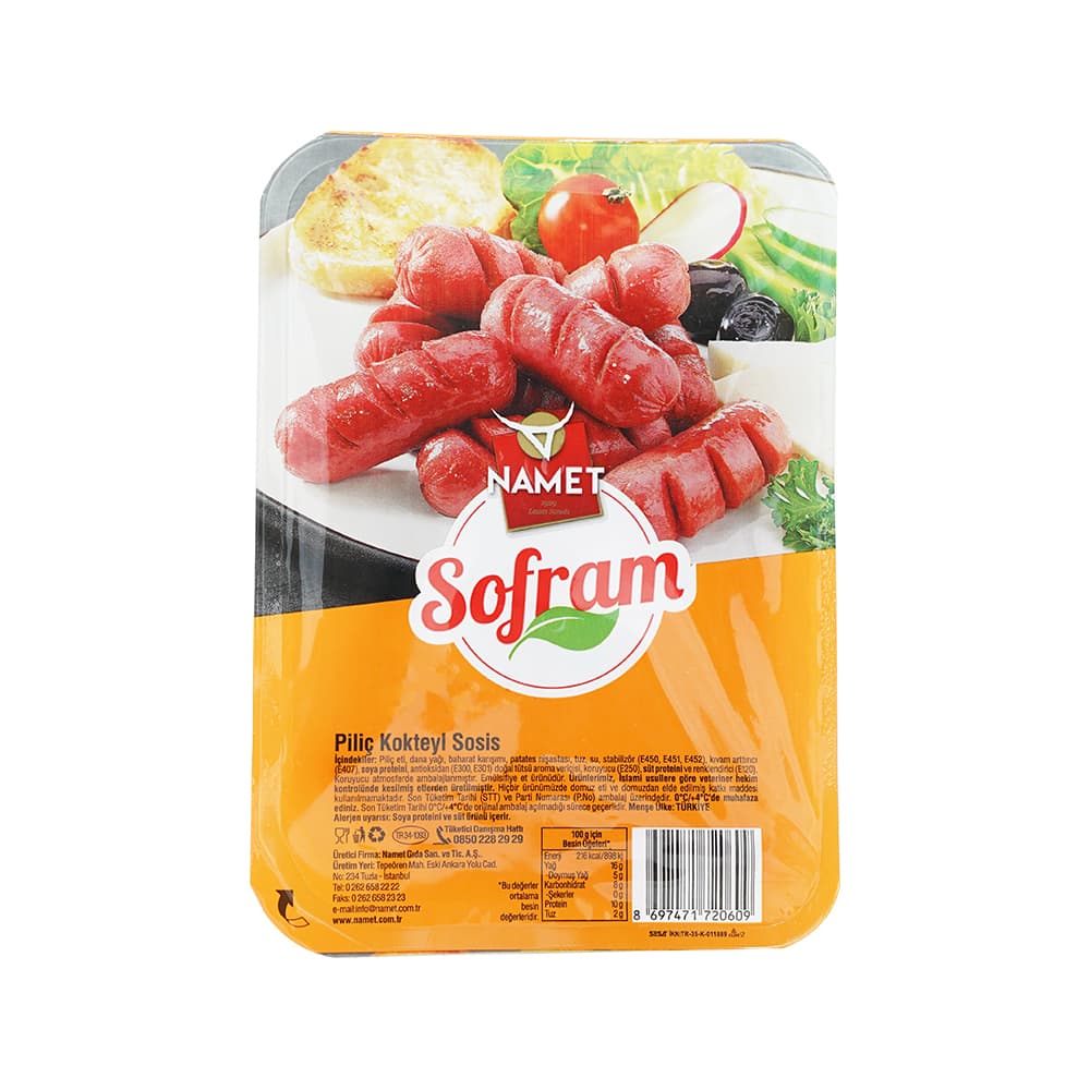 NAMET SOFRAM PİLİÇ KOKTEYL SOSİS 250 GR