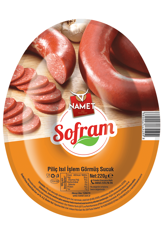 NAMET SOFRAM ISIL İŞLEM GÖRMÜŞ DİLİMLİ SUCUK 200GR