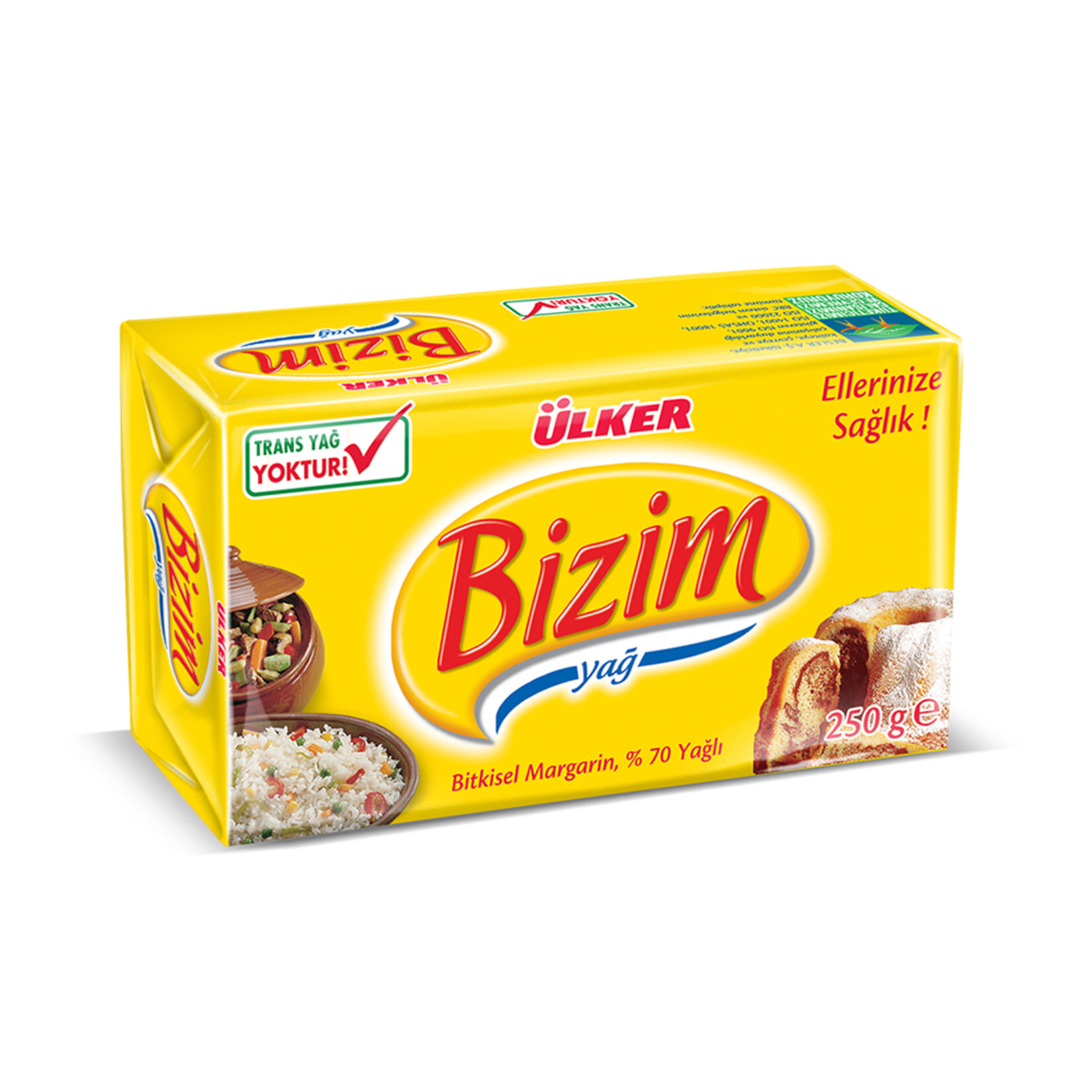 ÜLKER BİZİM YAĞ BİTKİSEL MARGARİN 250 GR