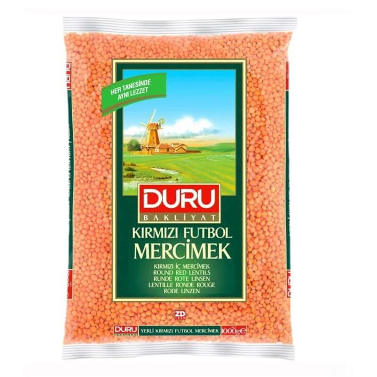 DURU KIRMIZI FUTBOL MERCİMEK 1 KG