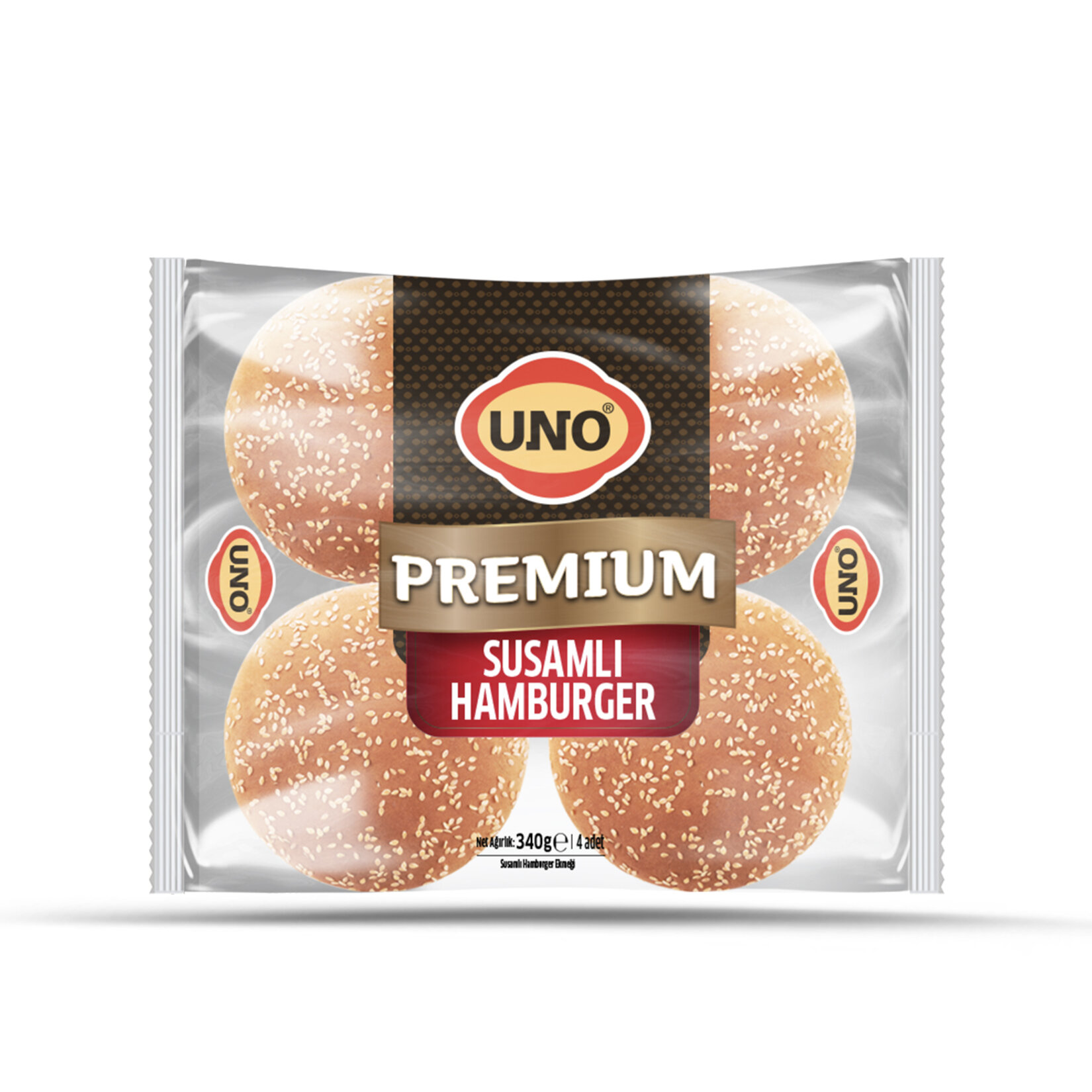 UNO PREMIUM HAMBURGER EKMEĞİ 4 LÜ 340 GR