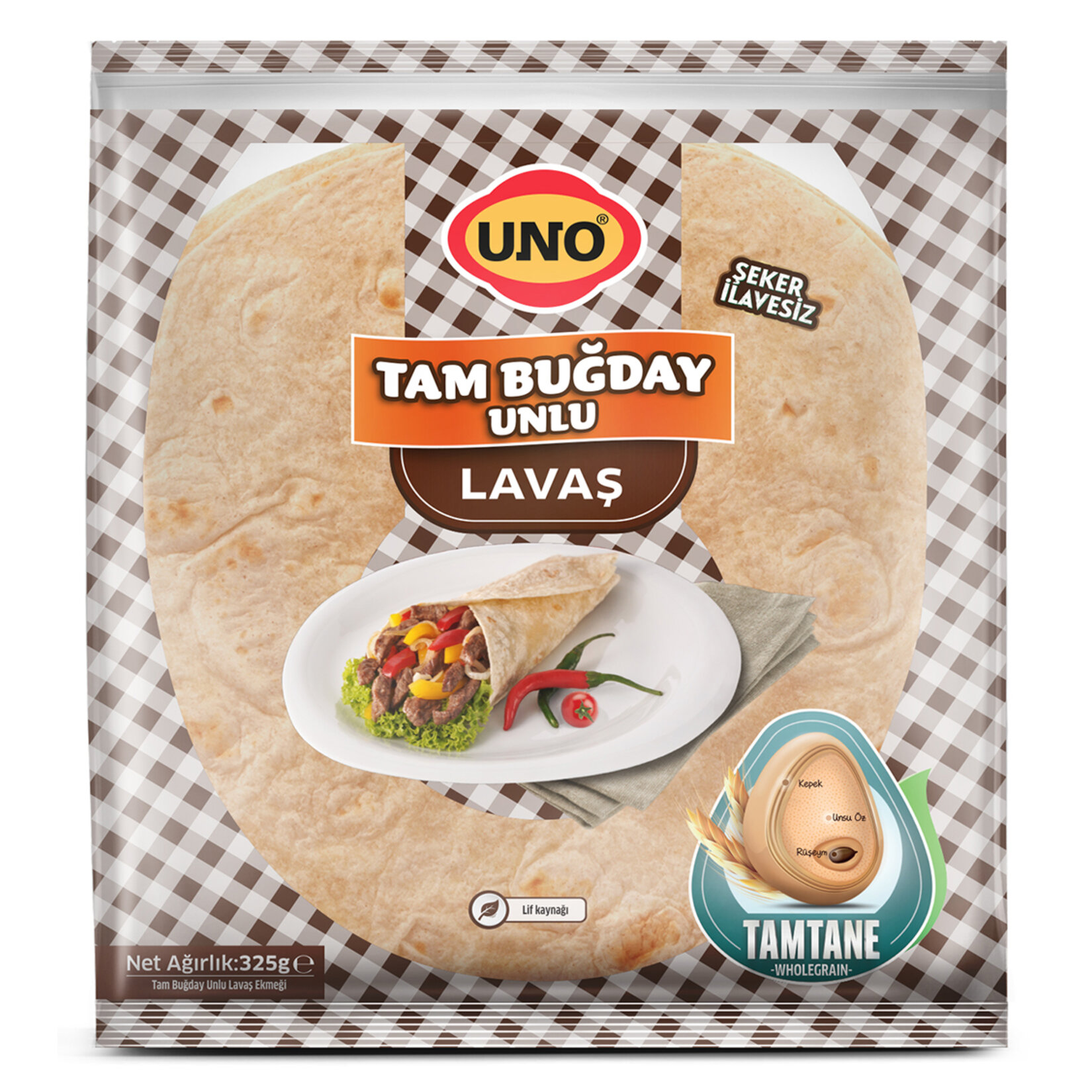UNU TAM BUĞDAY UNLU LAVAŞ 325 GR