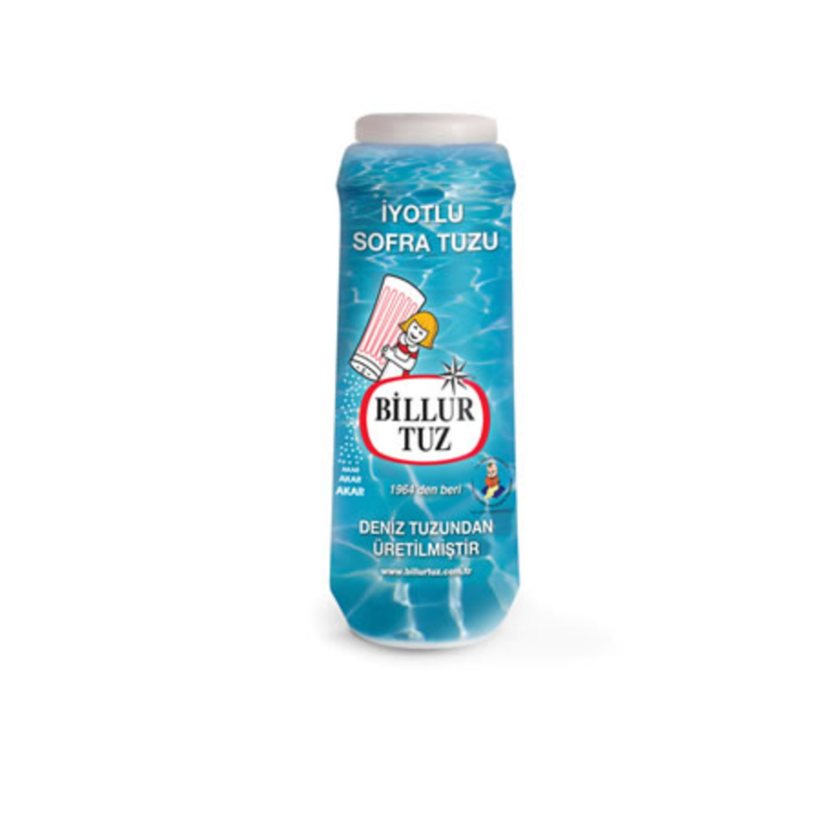 BİLLUR  RAFİNE İYOTLU  SOFRA TUZU PLASTİK TUZLUK 500 GR