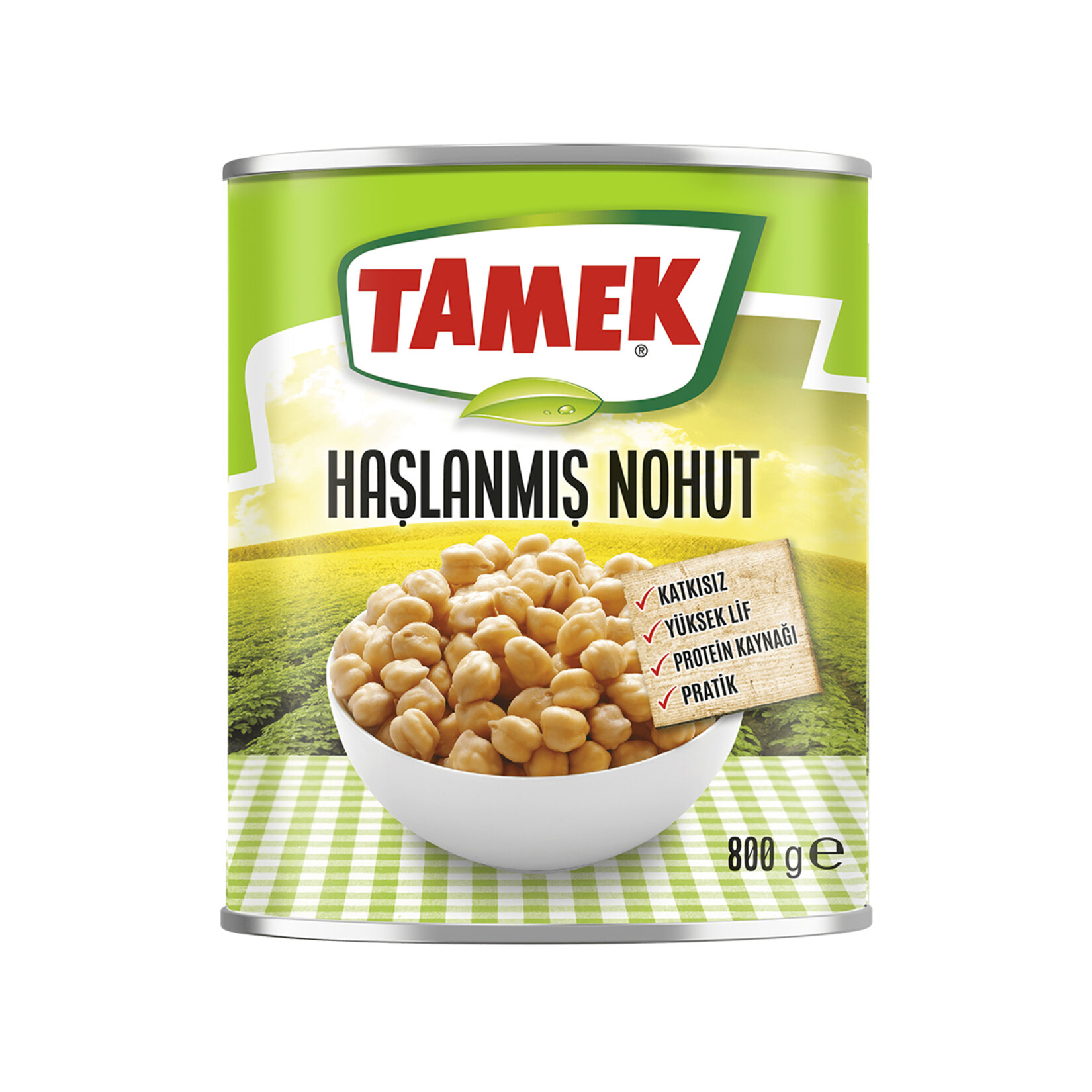 TAMEK HAŞLANMIŞ NOHUT KONSERVESİ 800 G