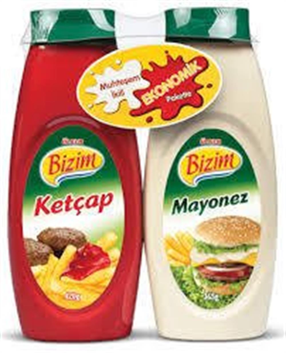 ÜLKER BİZİM KETÇAP MAYONEZ KÜÇÜK EKONOMİK BOY 730 GR