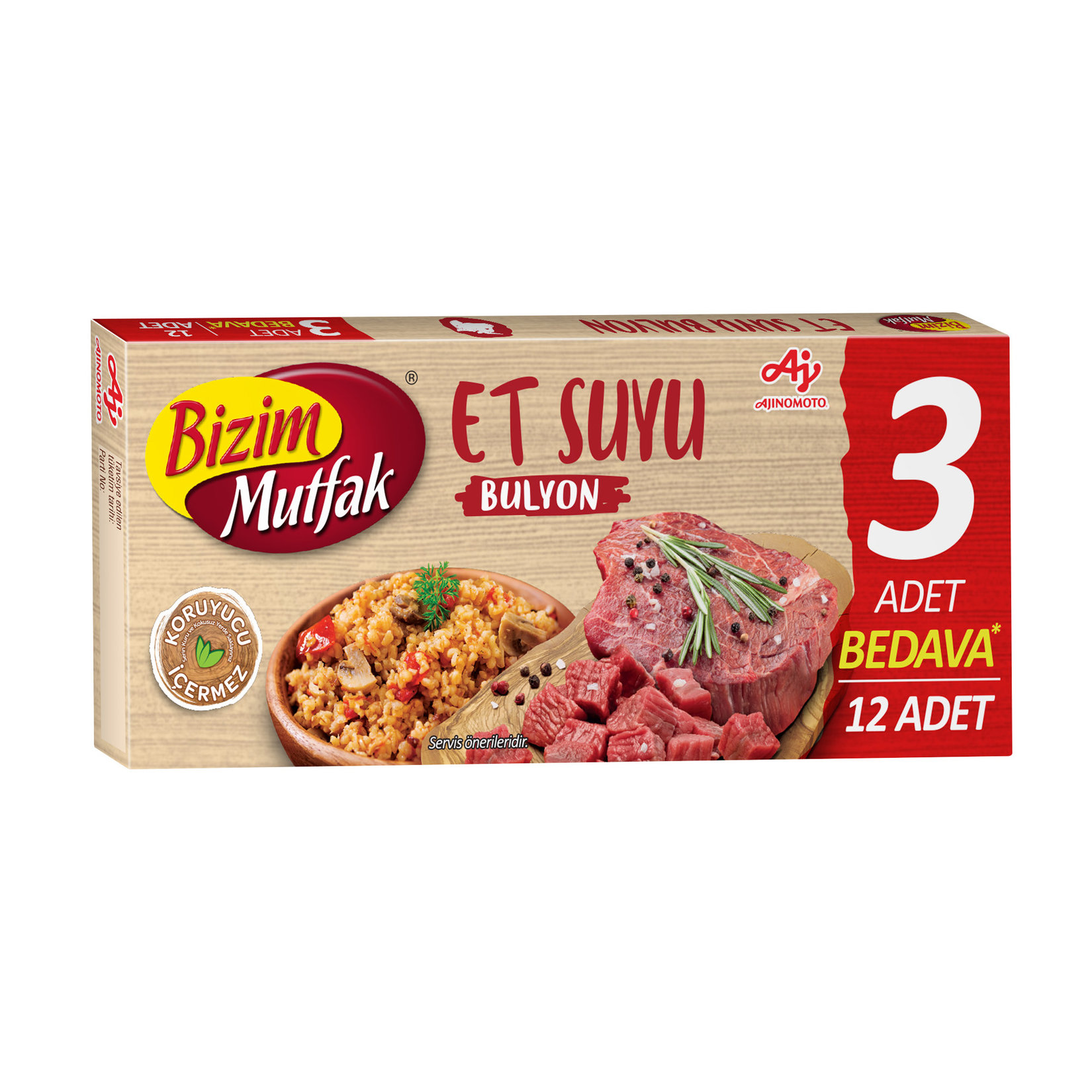 ÜLKER BİZİM MUTFAK ET SUYU BULYON 12 ADET