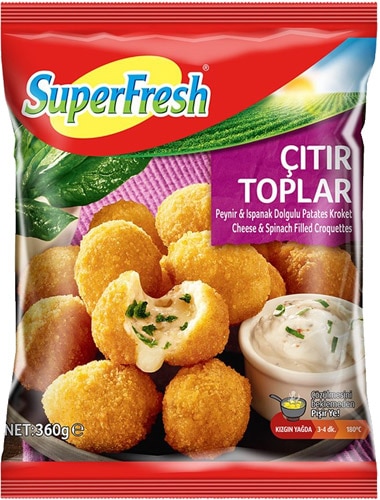 SUPERFRESH ÇITIR TOPLAR ISPANAK & PEYNİR 360 GR
