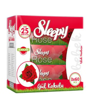 SLEEPY ISLAK MENDİL 3LÜ  GÜL