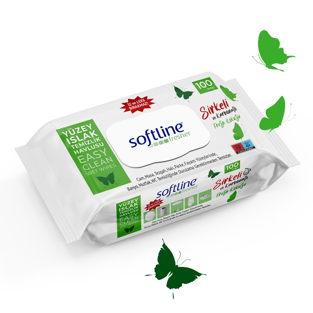 SOFTLİNE FRESHER SİRKELİ  TEMİZLİK HAVLUSU 100 ADET